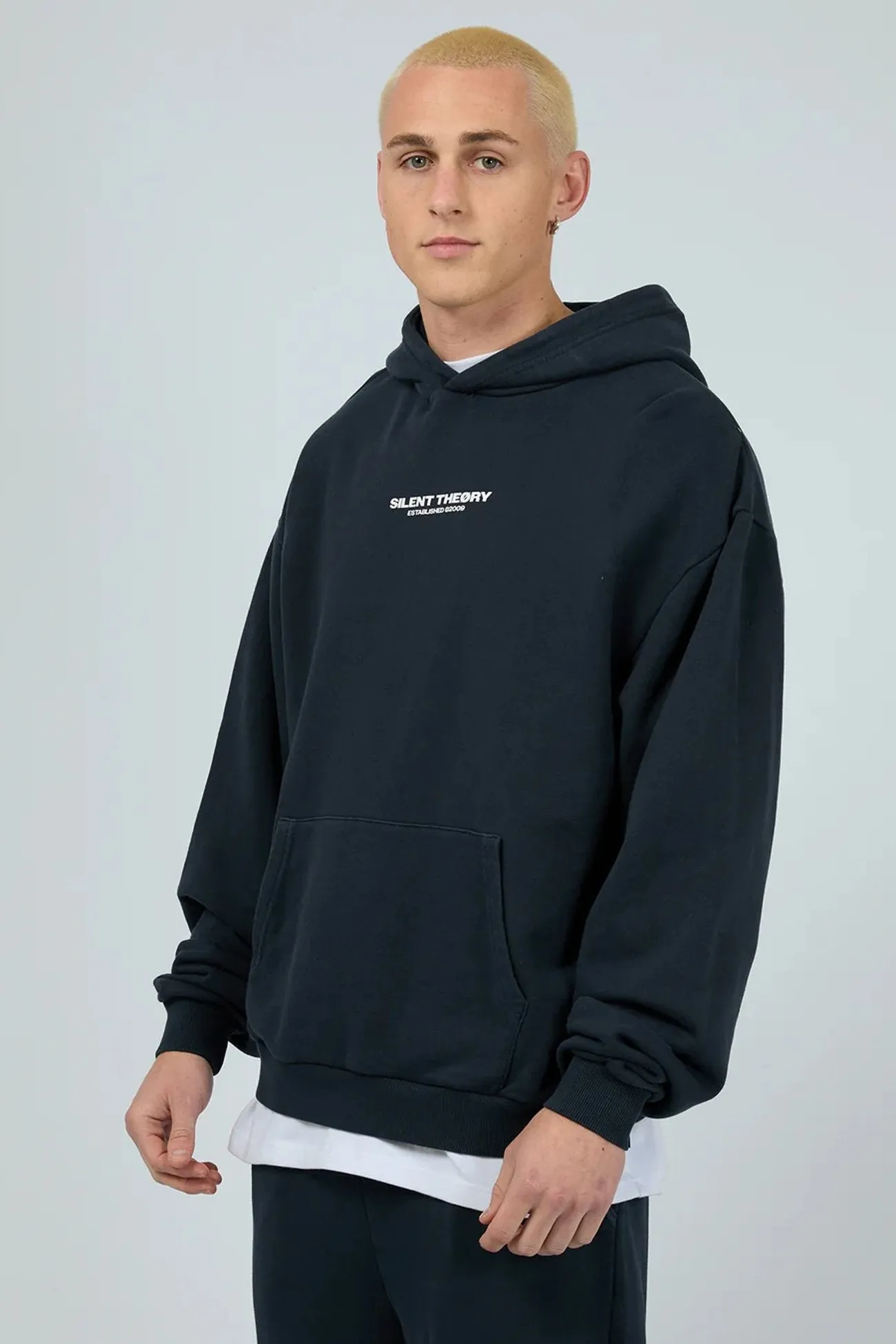 Essential Theory Hoodie Navy Reflective Bands Transitional Look