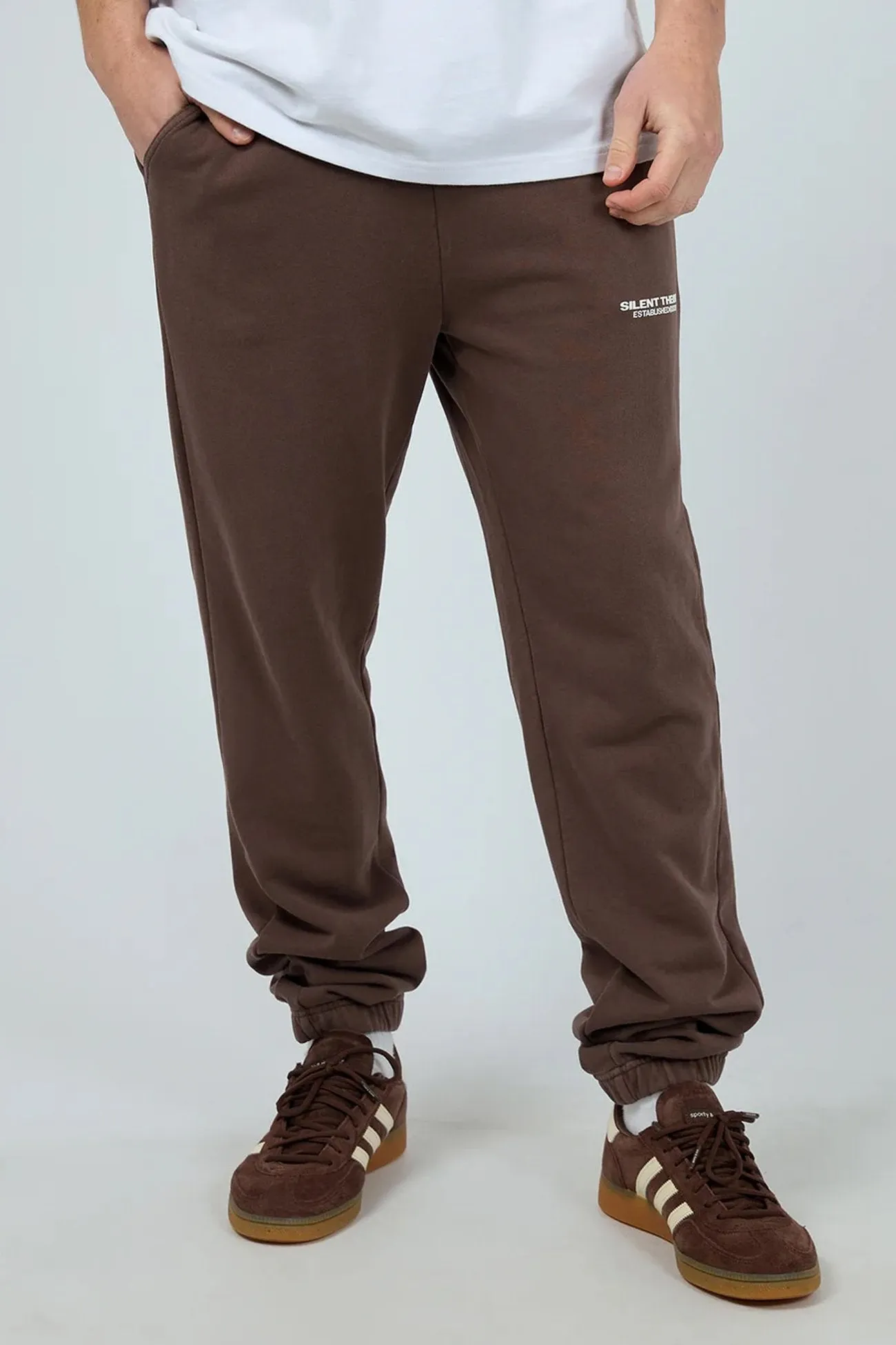 Essential Theory Track Pant Chocolate Casual Comfort Fit