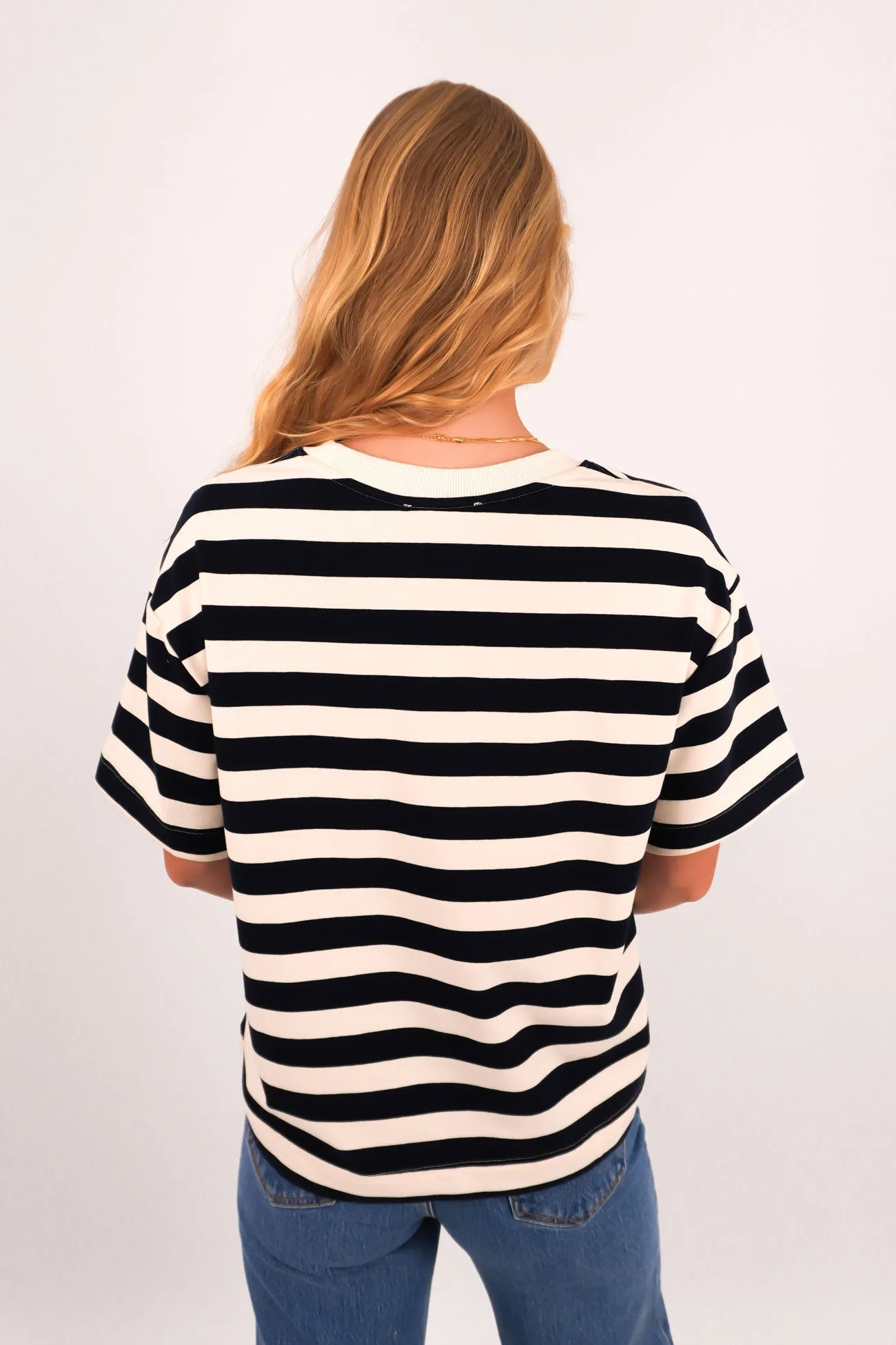 Versatile Fit Frankie Tee Navy Stripe
