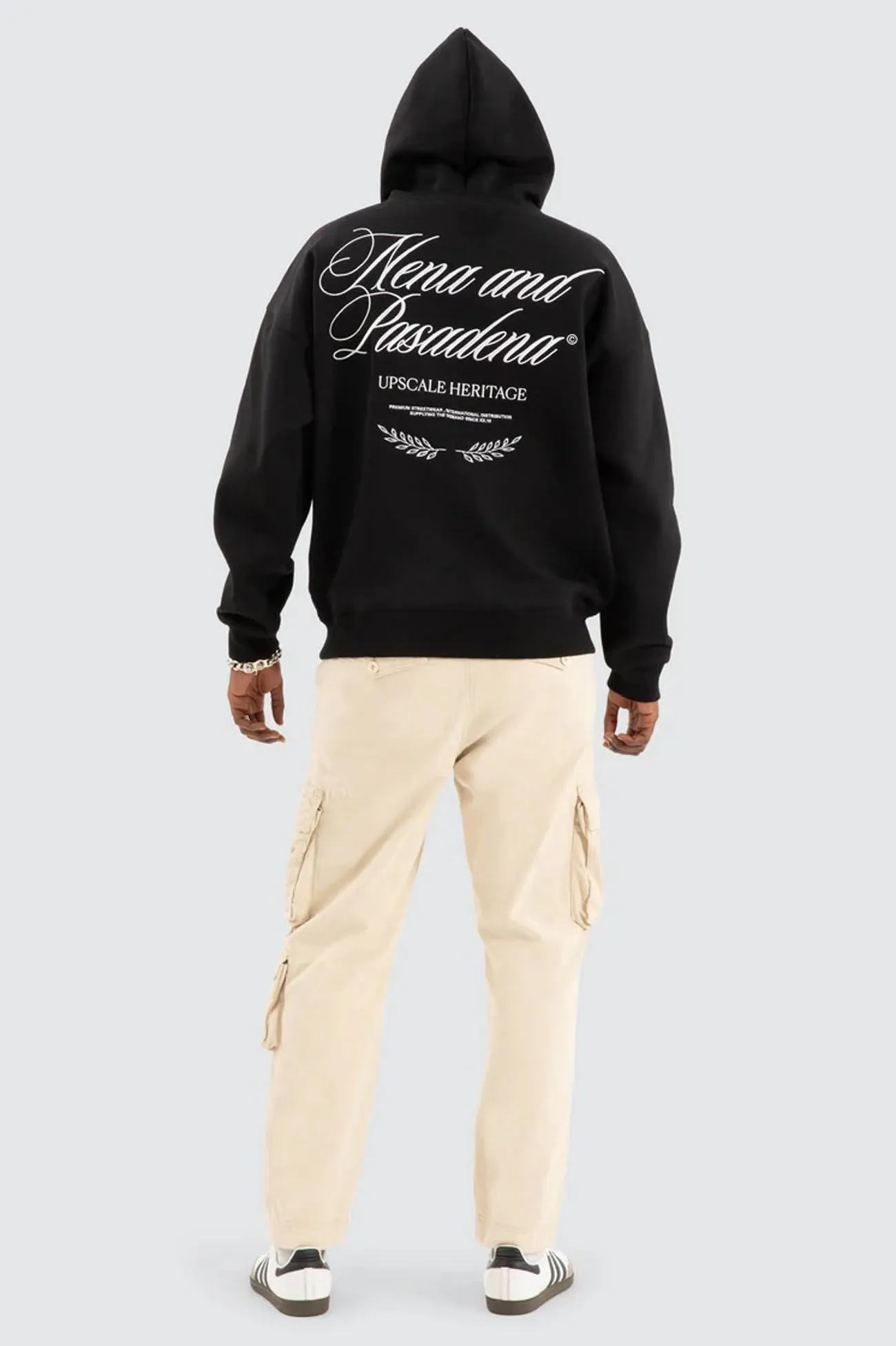 Comfy Street Piece Etiquette Box Fit Hoodie Jet Black