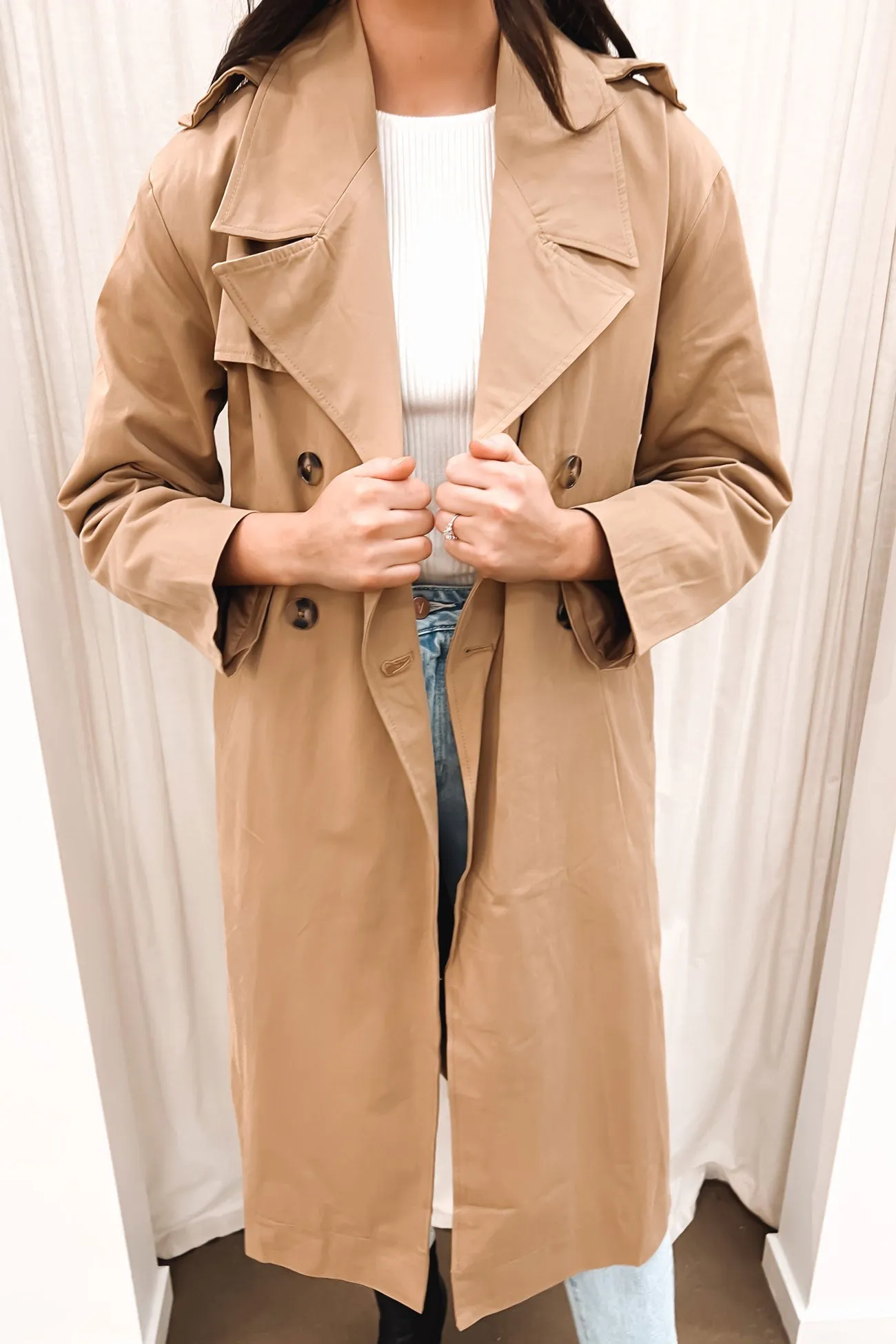 Evani Trench Beige Odor Resistant Fabric