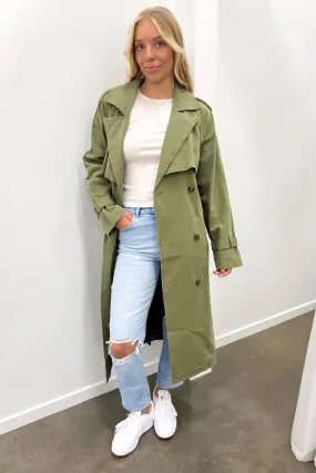 Lightweight Packability Eve Trench Coat Khaki