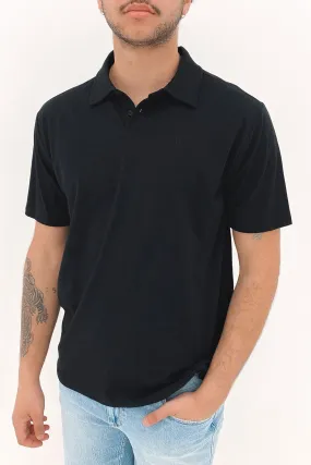 H20-Dri Ace Polo Short Sleeve Shirt Black SoftenedNeckline