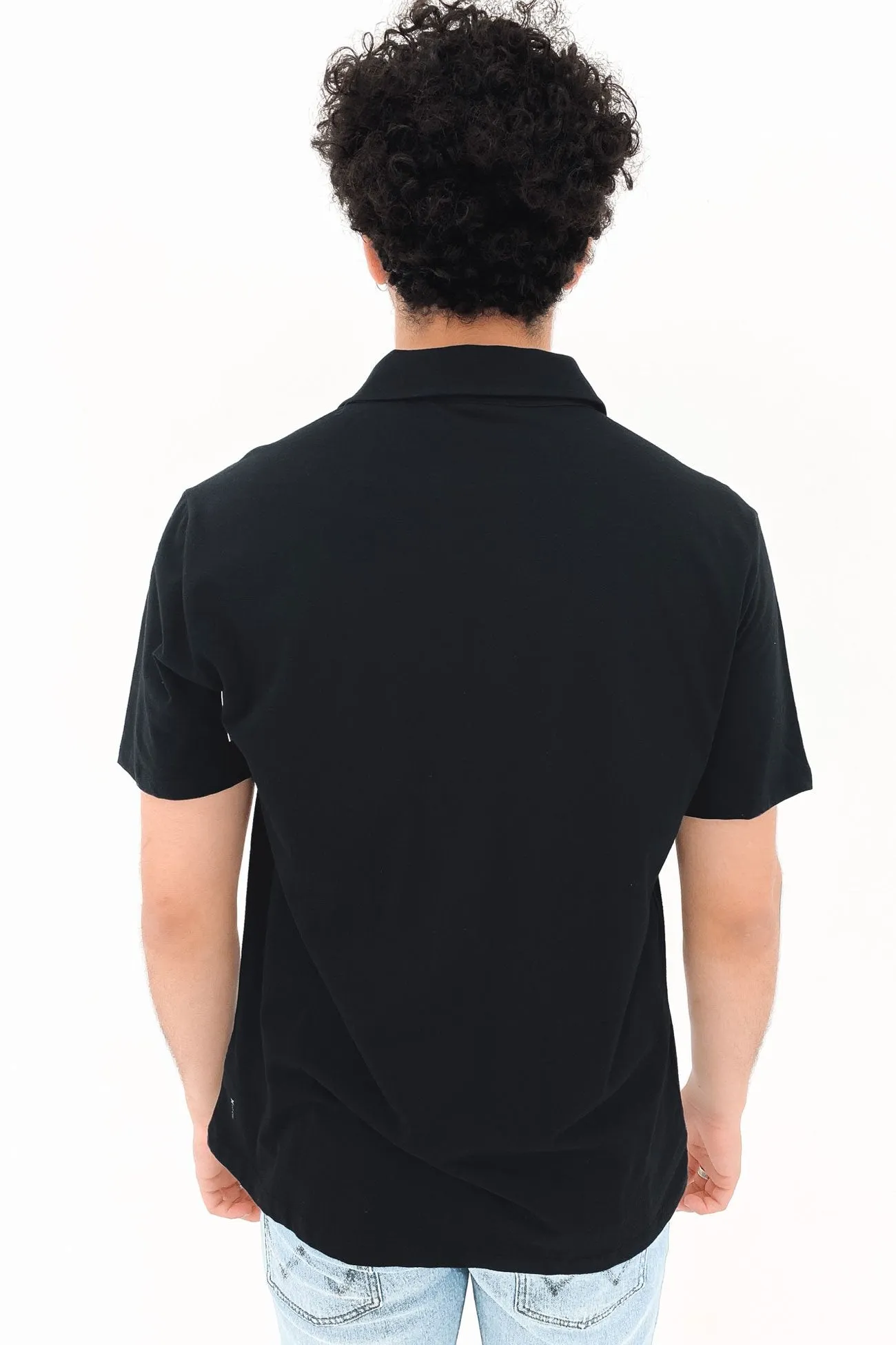 H20-Dri Ace Polo Short Sleeve Shirt Black Relaxed Wearable Everyday Fashion