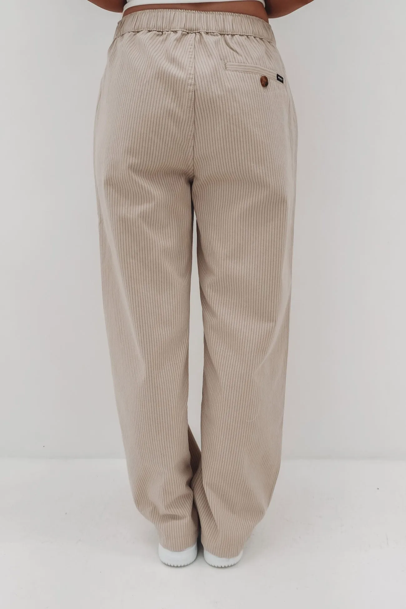 Fashionable Look Non Binding Waist Stripe Hudson Pant Natural