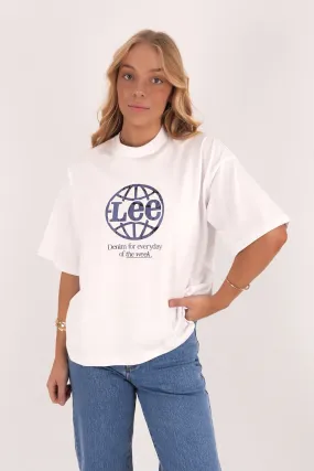 Everyday Lee Boxy Tee Optic White Street Casual