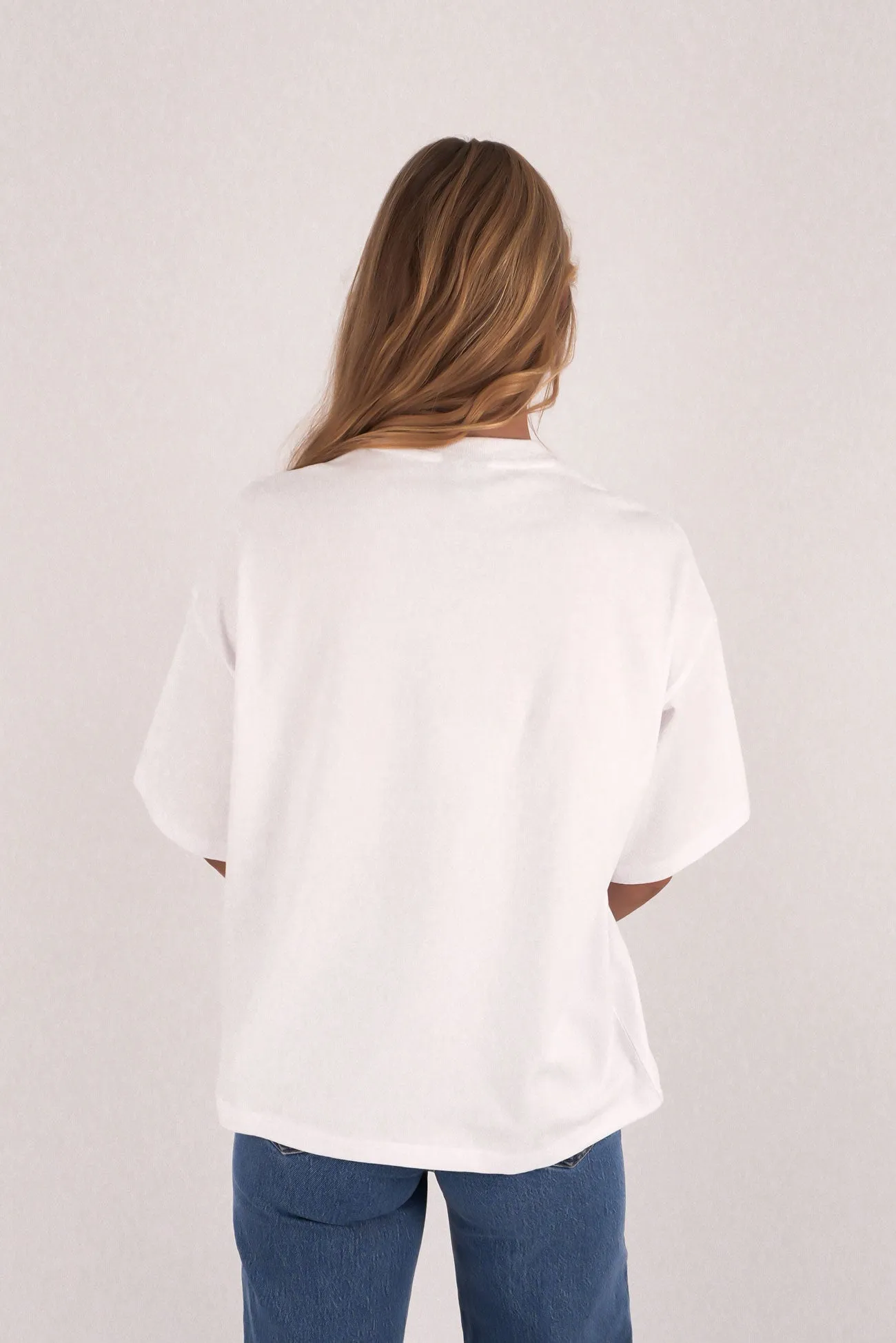 Everyday Lee Boxy Tee Optic White Dimensional Stability Weave Modern and Soft