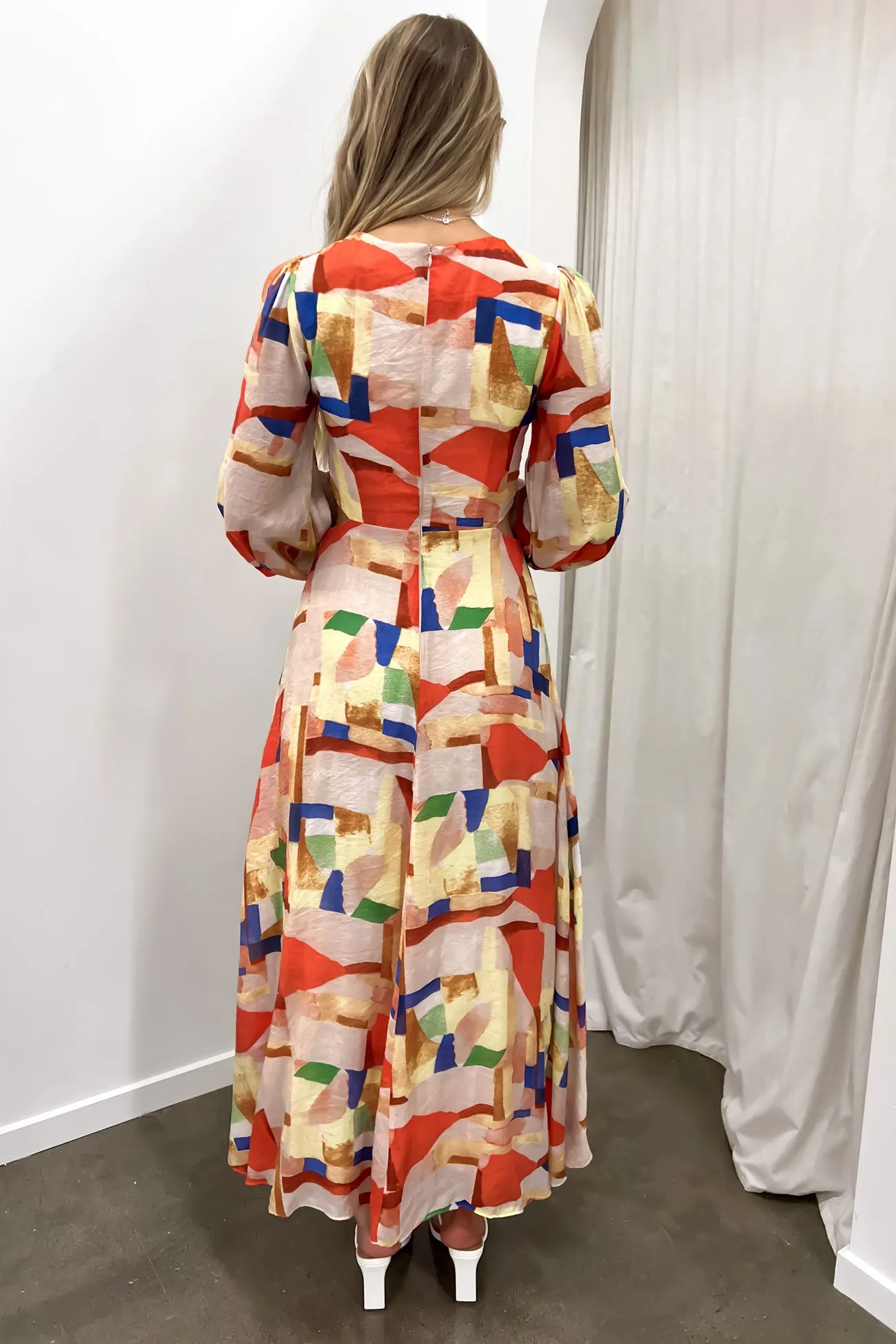 Beatrix Maxi Dress Rust Multi Simple Comfort Soft-touch daywear