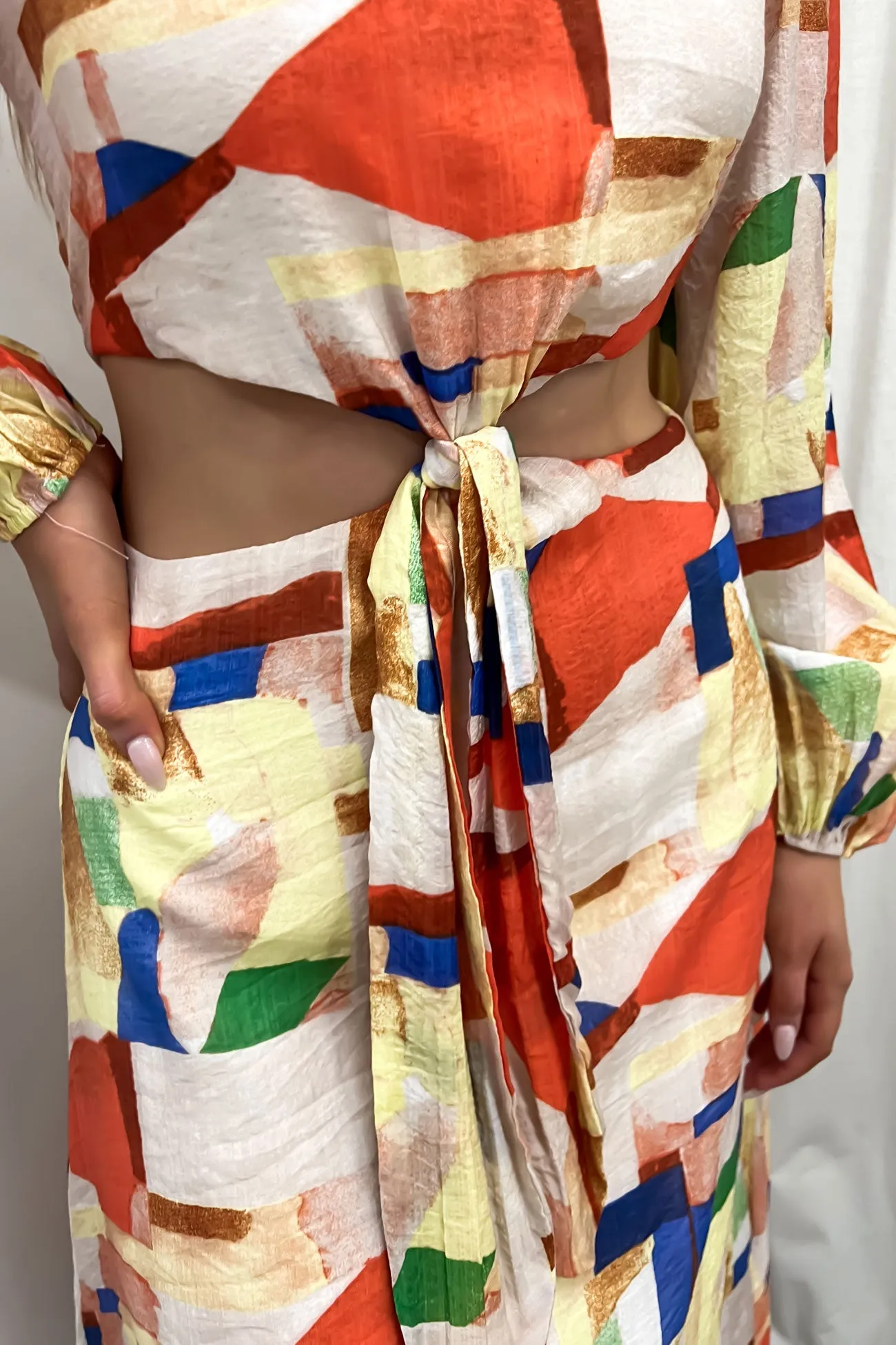 Comfy and Relaxed Beatrix Maxi Dress Rust Multi