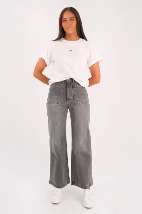 Winter Warmth Minimalist Style Picnic Style Sailor Jean Black Stone