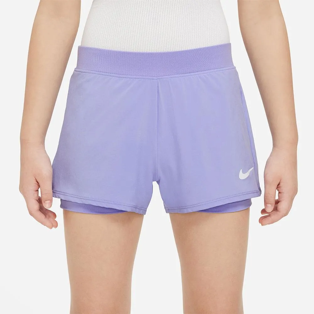 Hooded Abrasion - resistant Nike Girls Victory Short - Light Thistle