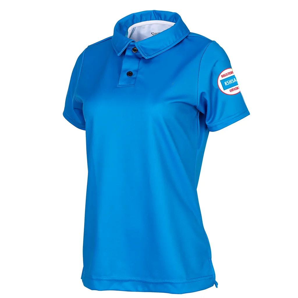 Kansas Logo Women's Blue Volleyball Shirt Flexible Material Soft Touch
