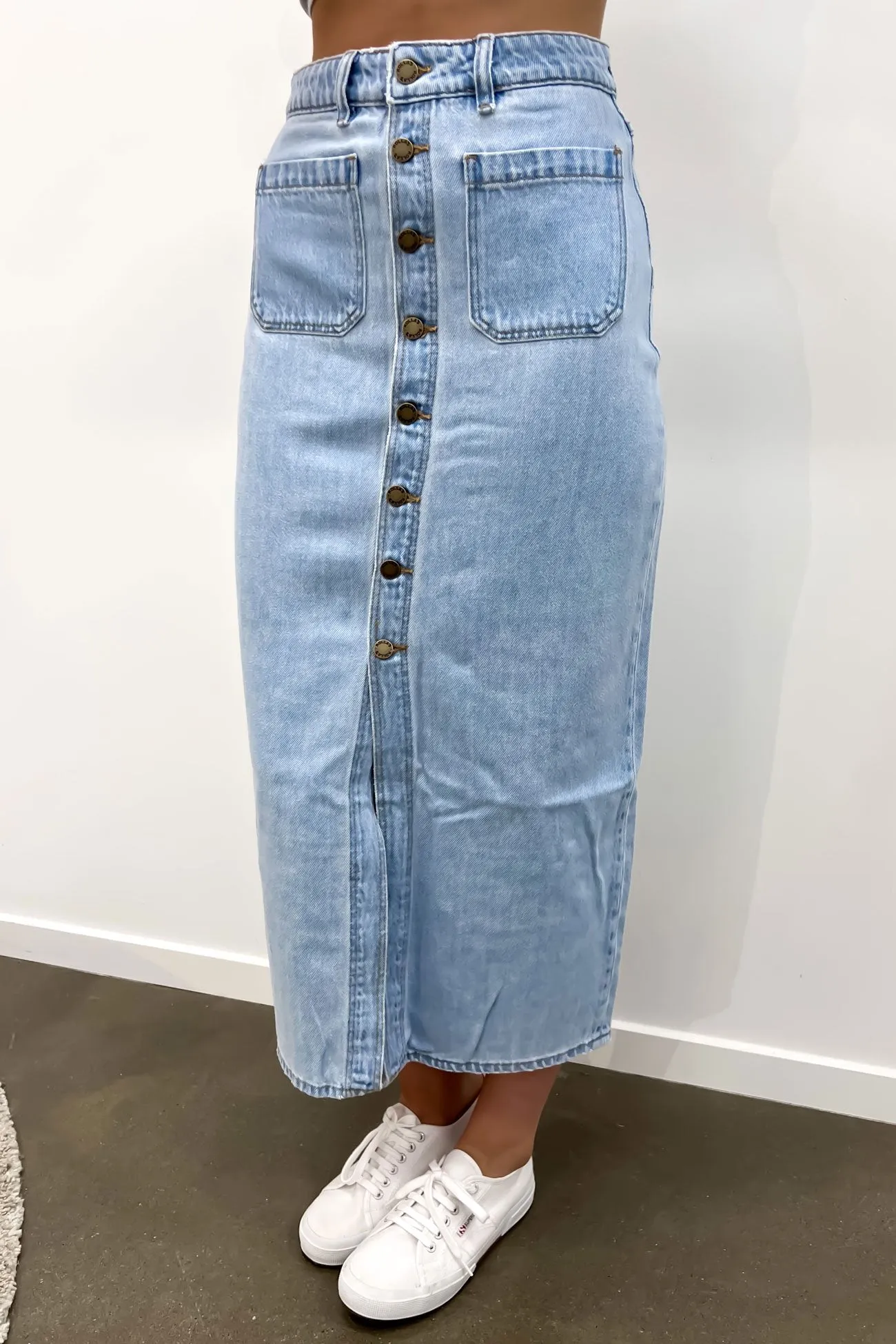 Sailor Skirt Light Vintage Blue Neutral palette Seamless construction