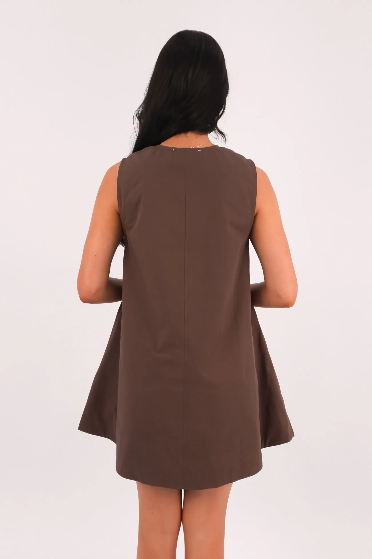 Vibrant Layer Zahni Mini Dress Brown