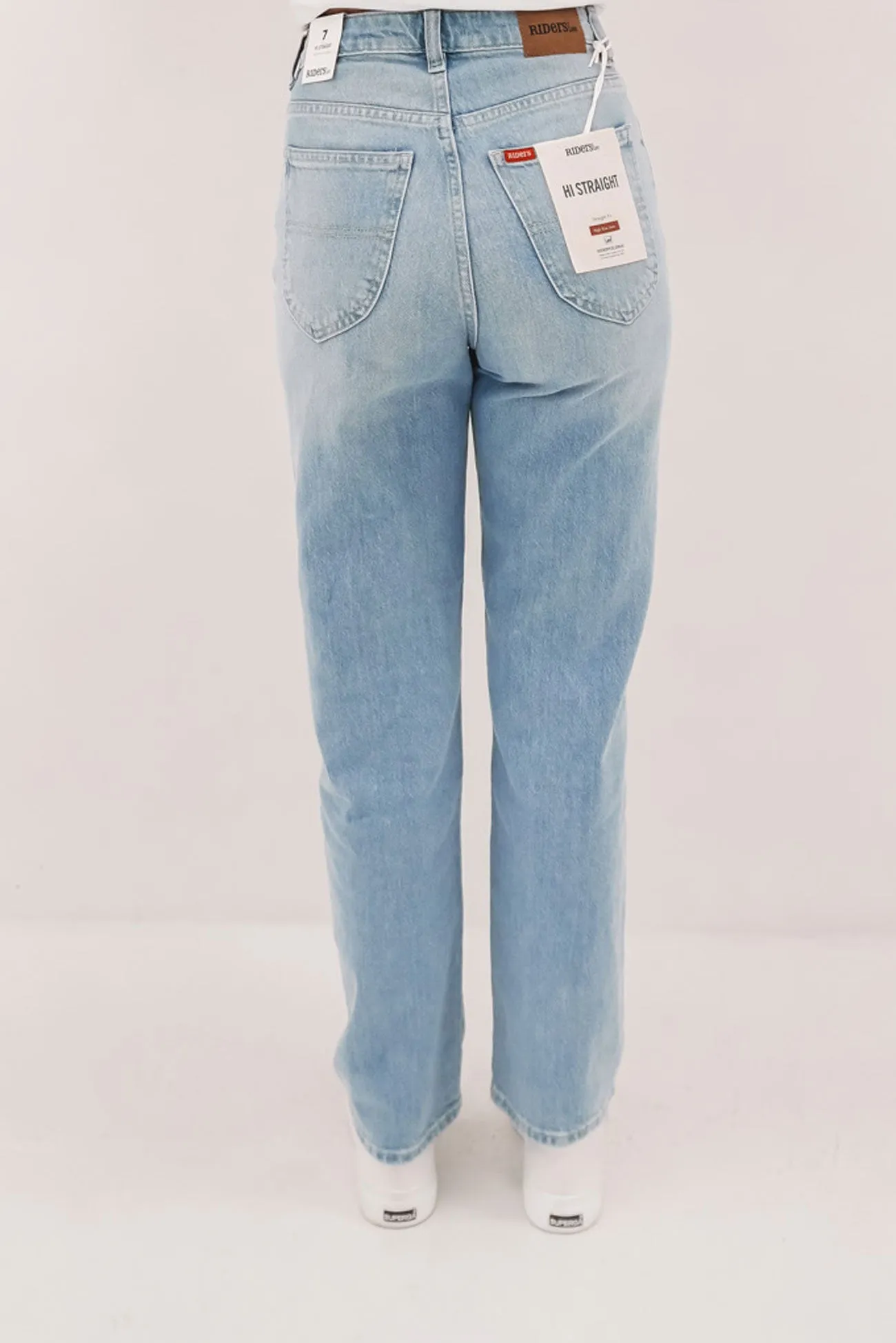Date Night Sustainable Hi Straight Jean Faded Blue