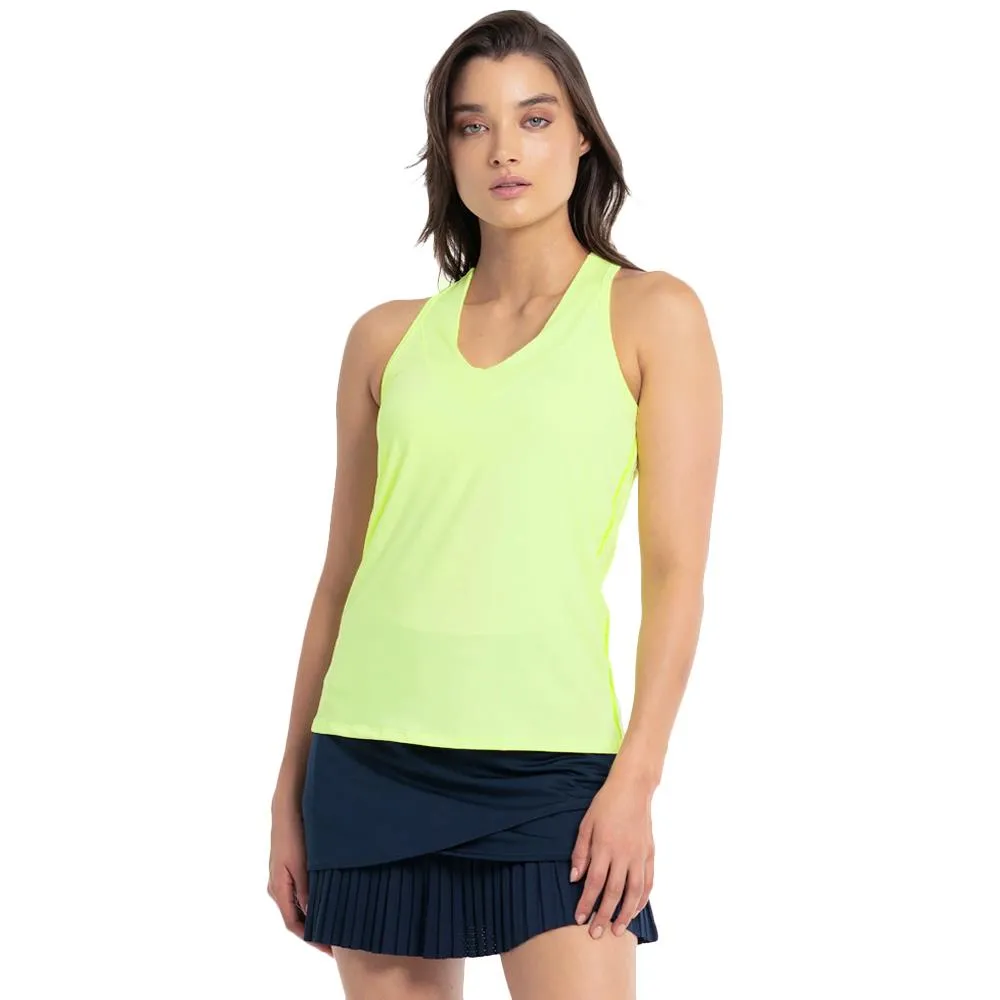 simple design Practical fade - resistant Lucky in Love Women's Essentials V-Neck Tank - Lemon Frost