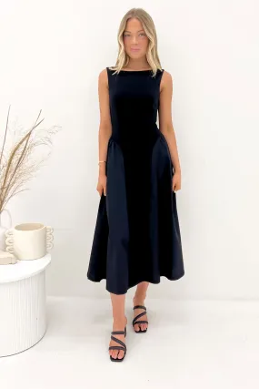 Comfort Mode Zoey Midi Dress Black