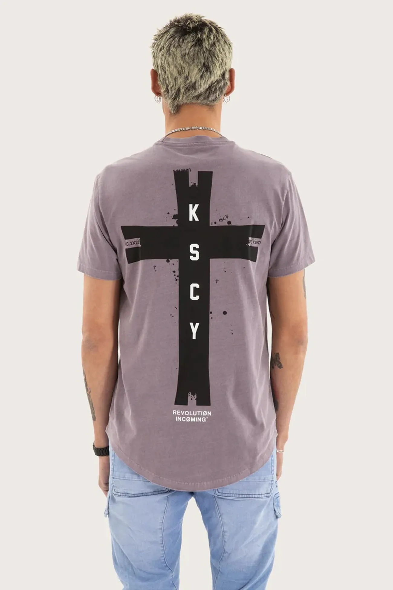Daily Style Teenager coolness Decay Dual Curved Tee Pigment Grey Ridge