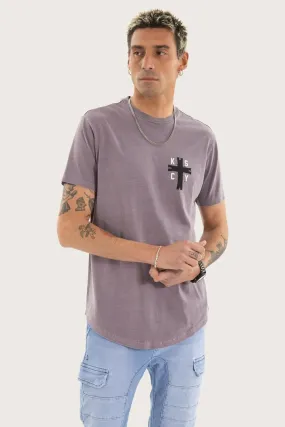 Decay Dual Curved Tee Pigment Grey Ridge Flexible Weave