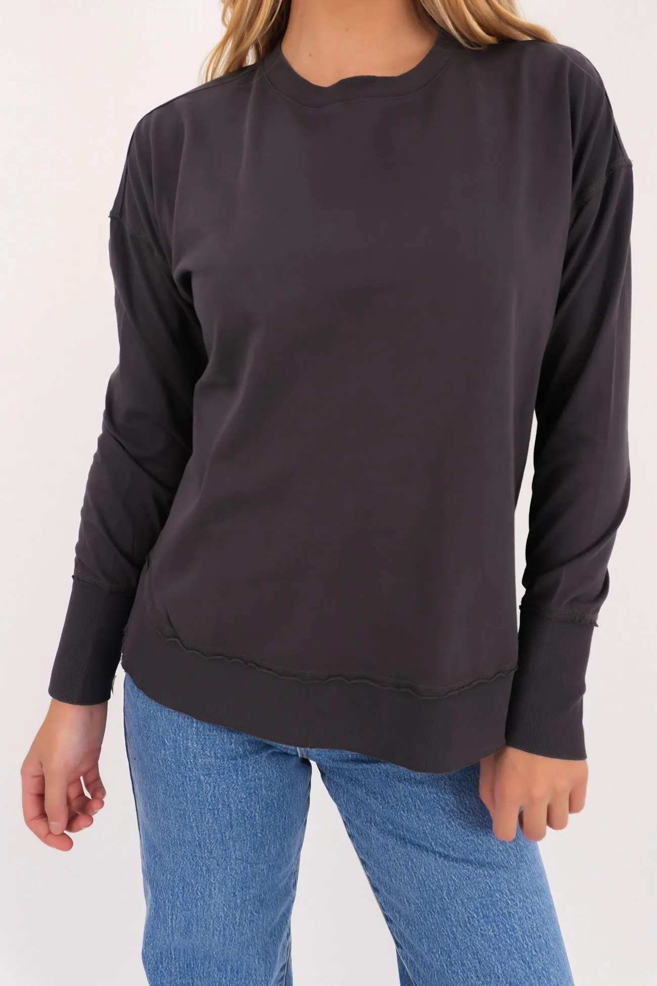 Farrah Long Sleeve Charcoal Carpet Light Reflective Trim
