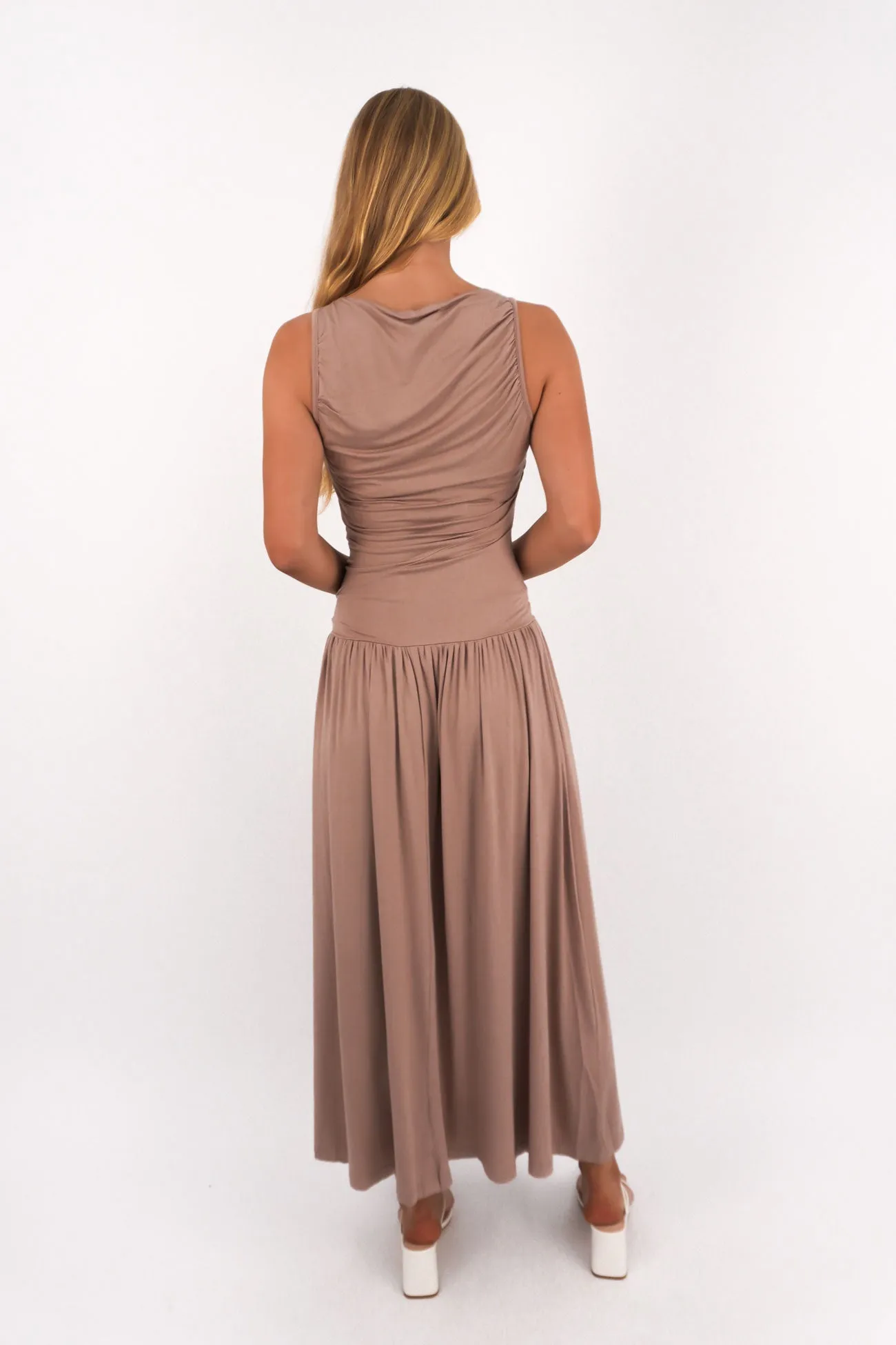 Pop Texture Bairn Maxi Dress Mocha