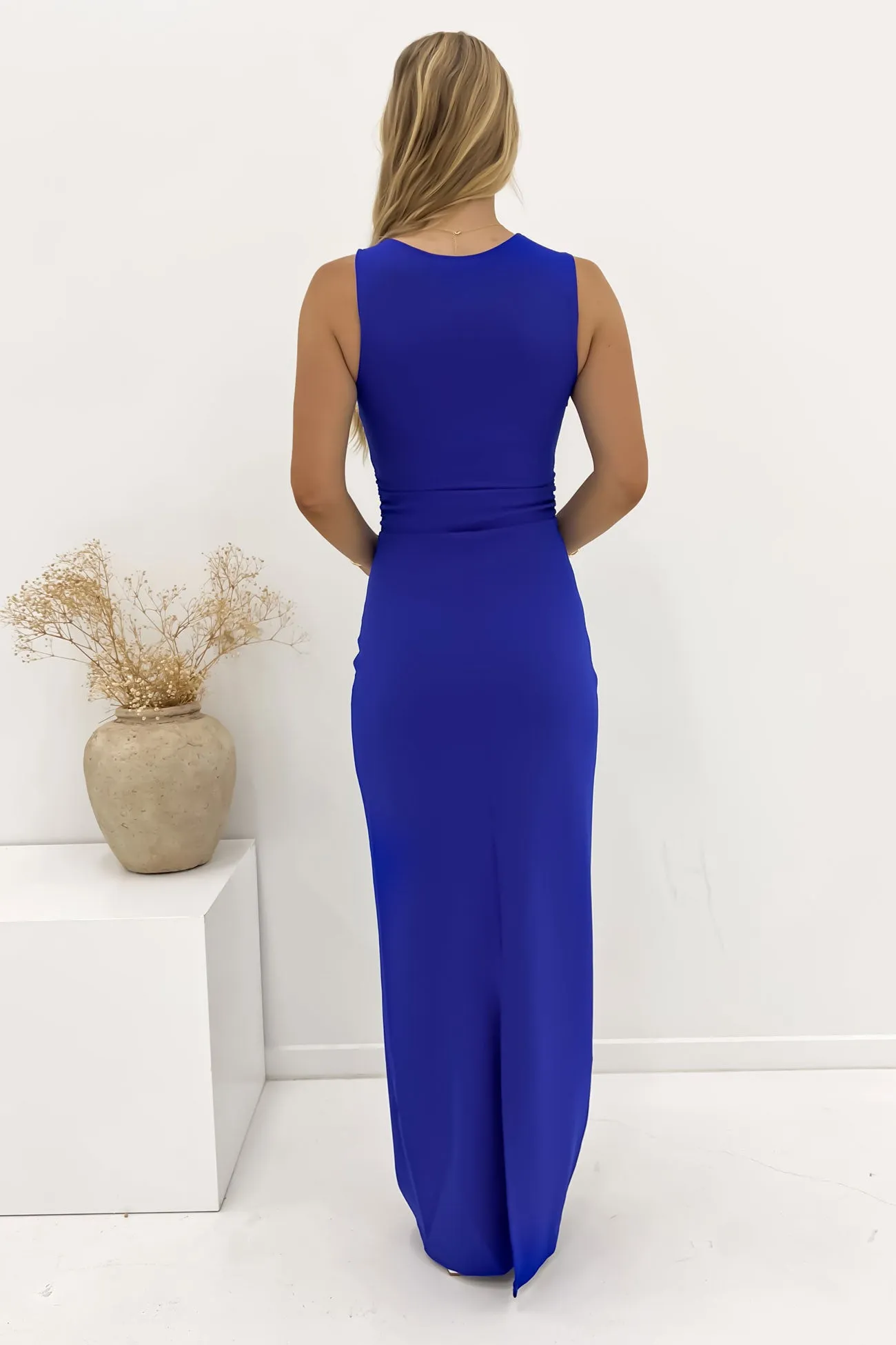 Airy Layer Celia Maxi Dress Cobalt