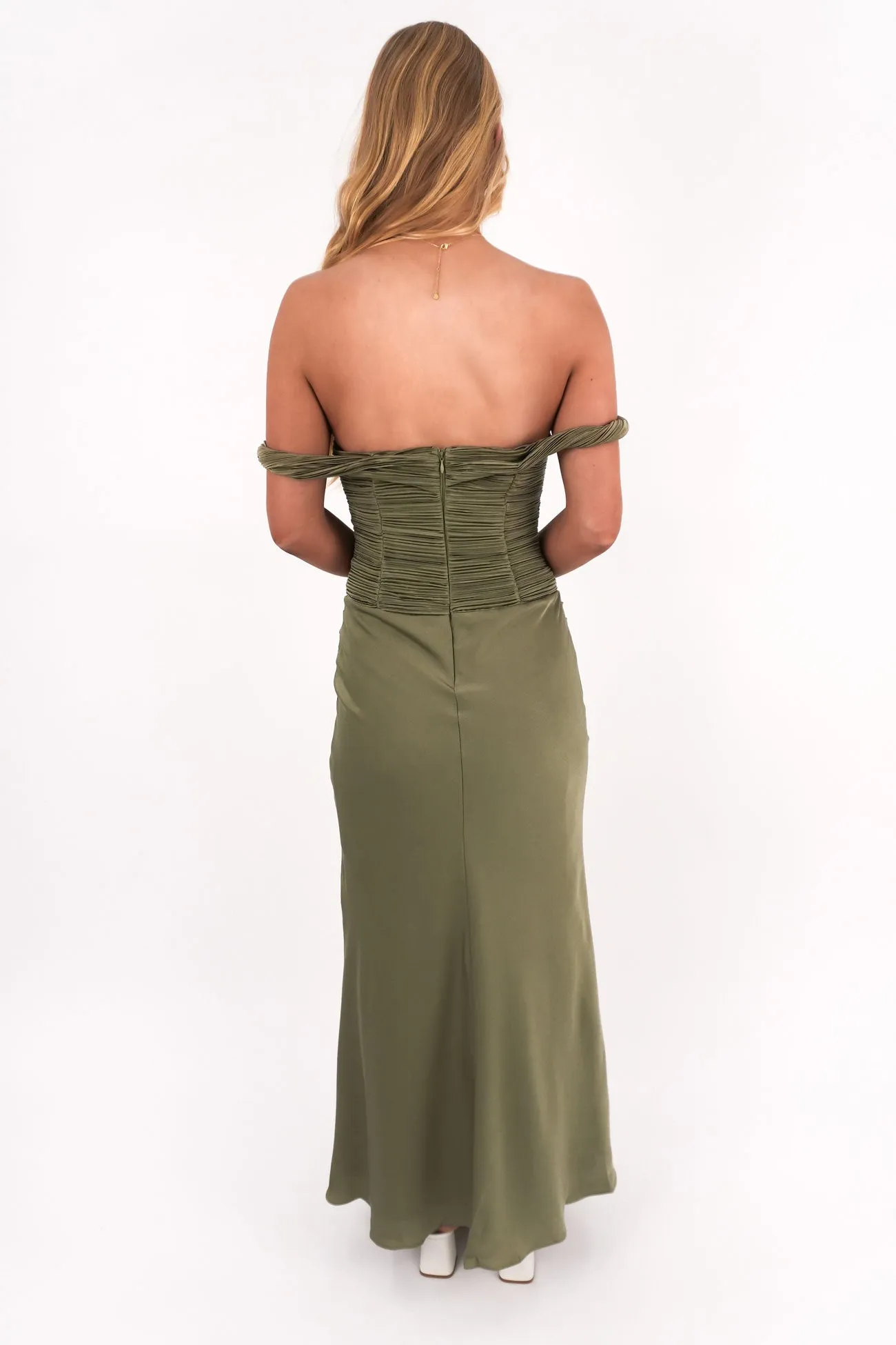 Cozy Texture Carey Maxi Dress Khaki