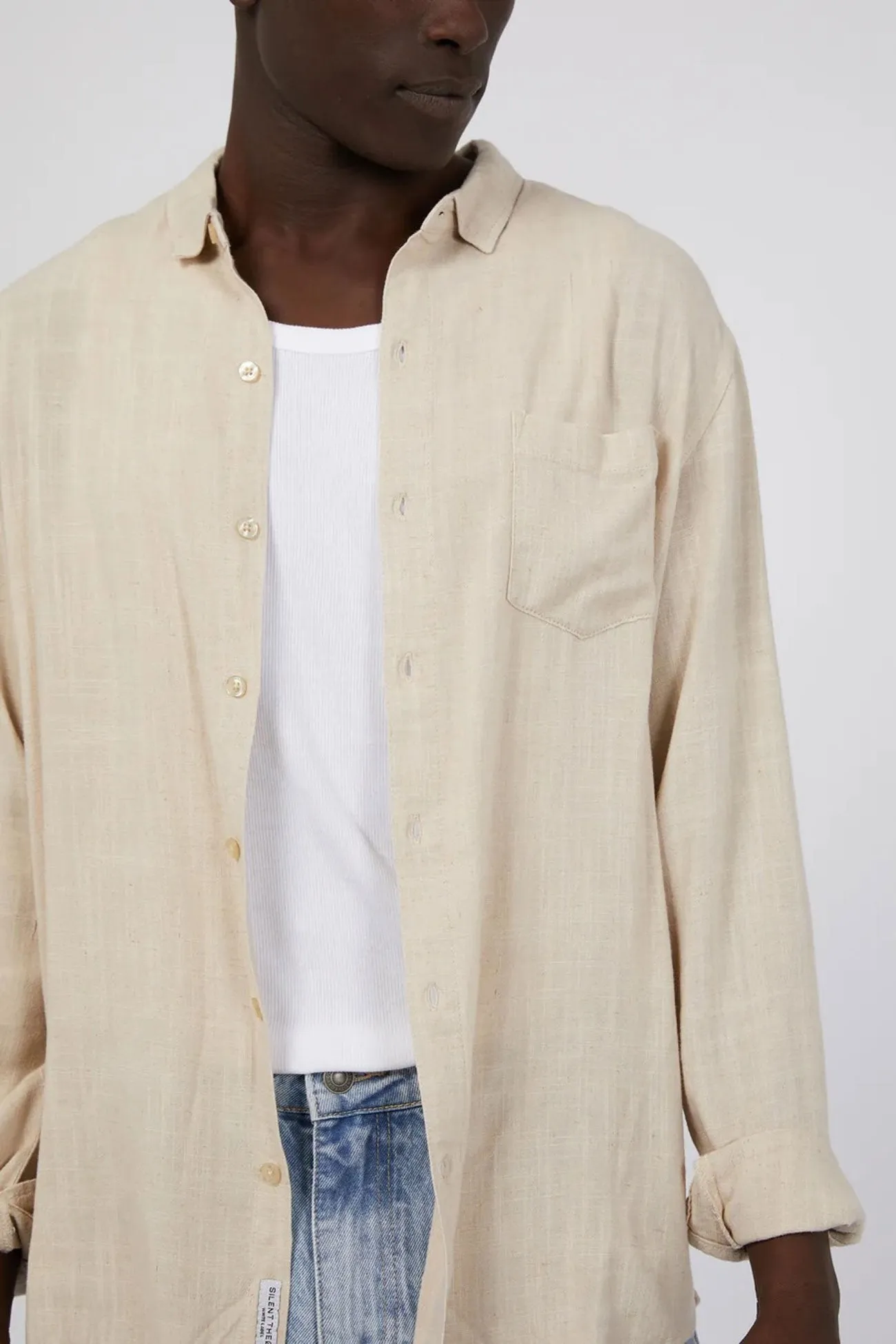 Mason Linen Shirt Natural Sleepwear