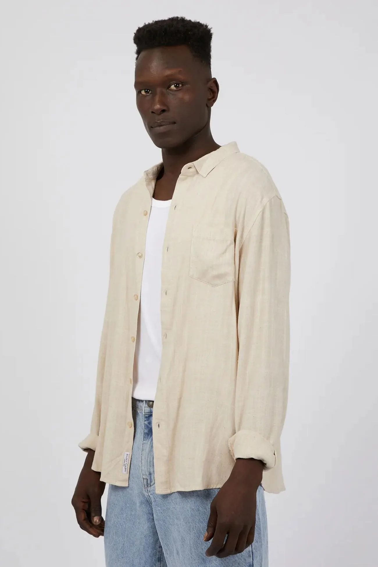 Matte Look Classic Appeal Mason Linen Shirt Natural