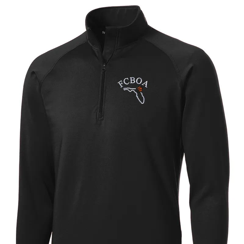FCBOA Logo 1/4 Zip Referee Jacket Odor Resistant Fabric Eco Friendly Recycled Material