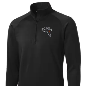 FCBOA Logo 1/4 Zip Referee Jacket Durable Design Quilted Stitching Pattern