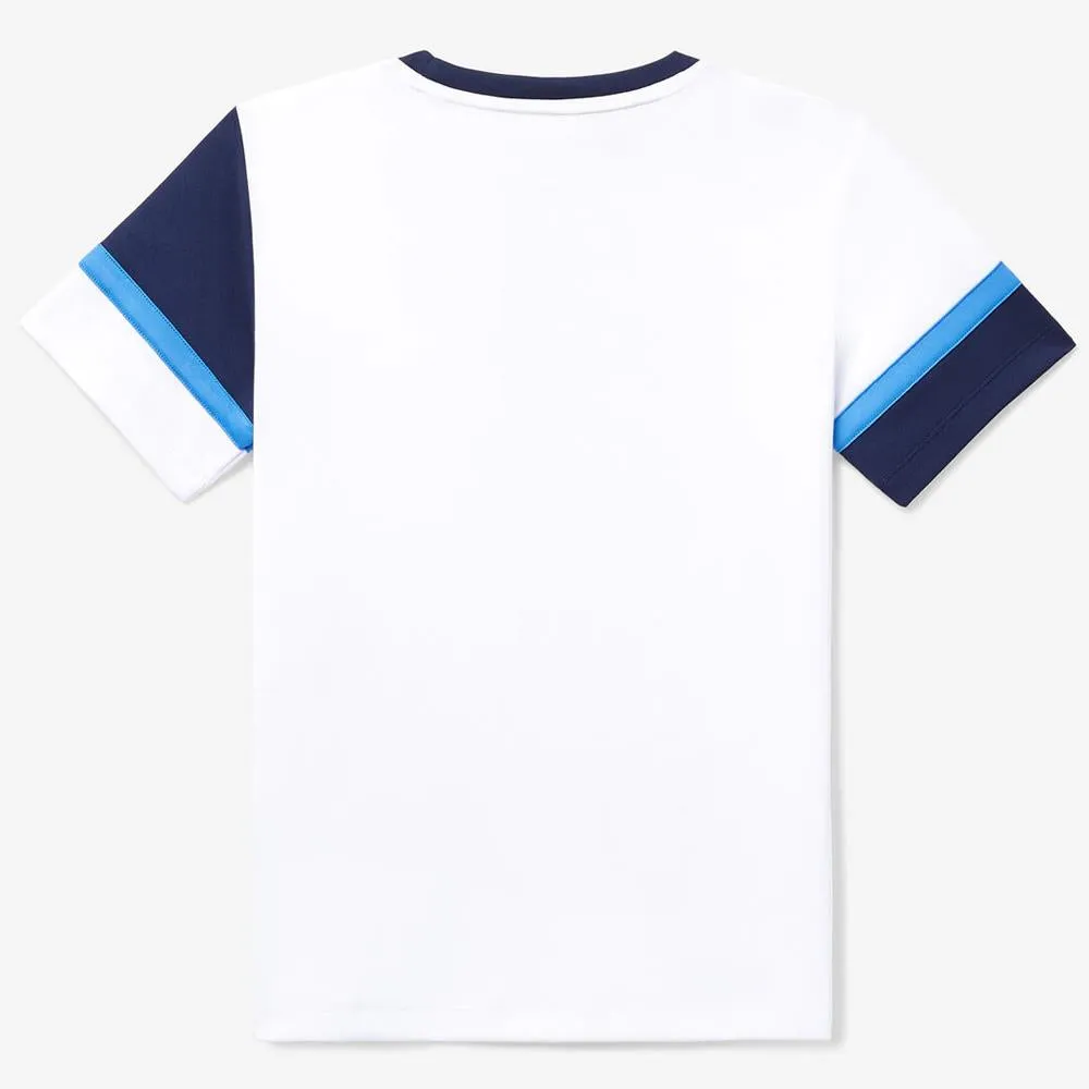 Fila Boys Core Doubles Crew - White/Navy Functional Design