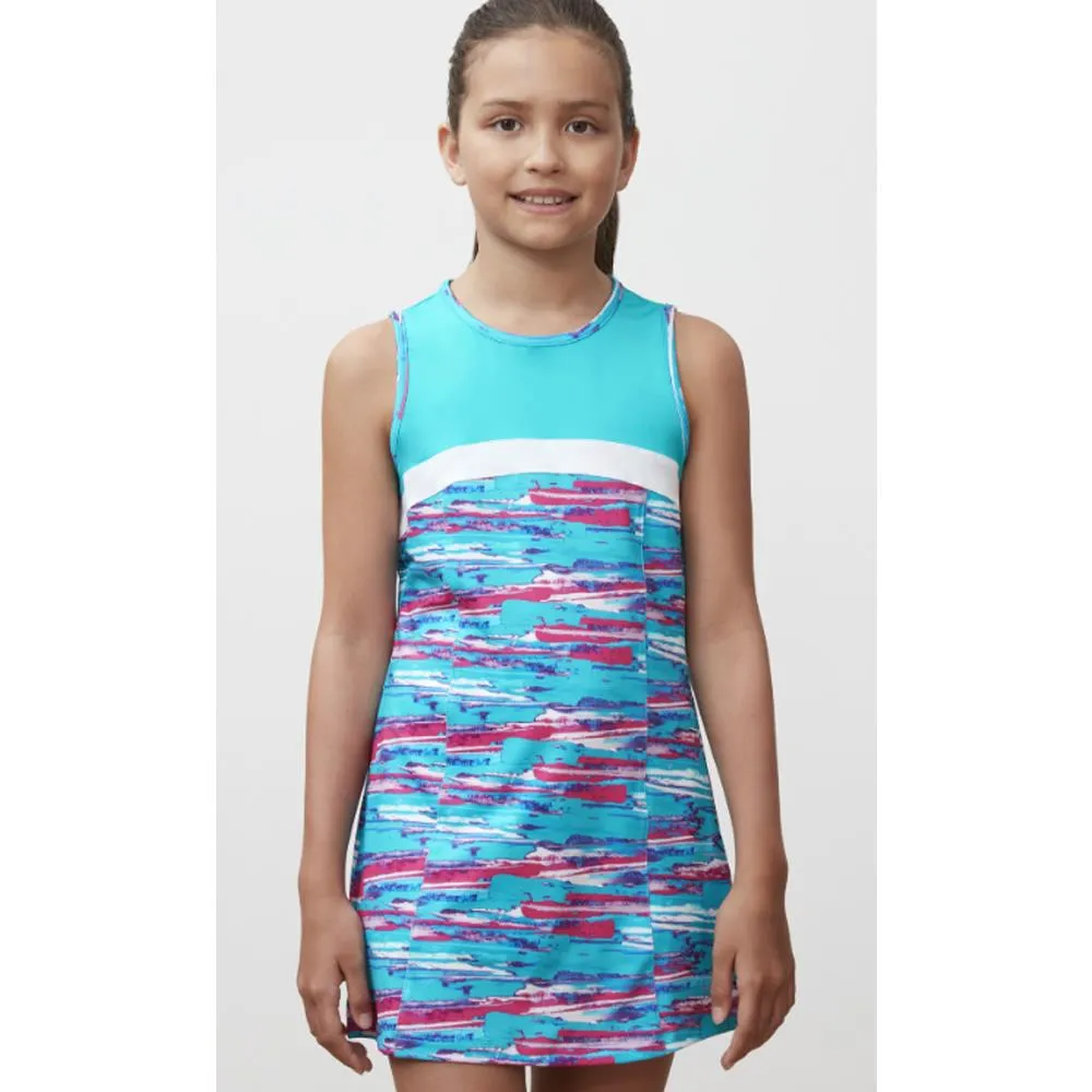 Fila Girl's Blue Wave Dress - Bluebird Smooth Finish Outdoor Wear