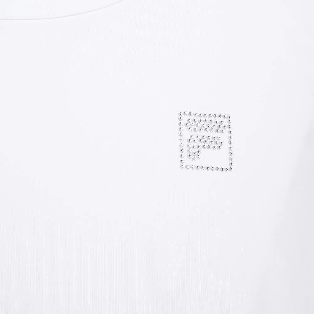 Washable Lining Natural Material Fila Girls Full Coverage Tank - White
