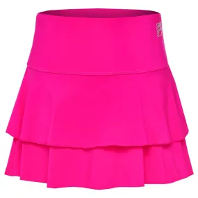 Fila Girls Ruffle Skort - Pink Glow Hook-And-Eye
