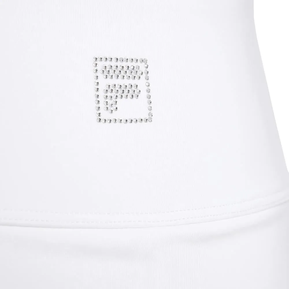 Comfort Fit Anti-Fray Fila Girls Ruffle Skort - White