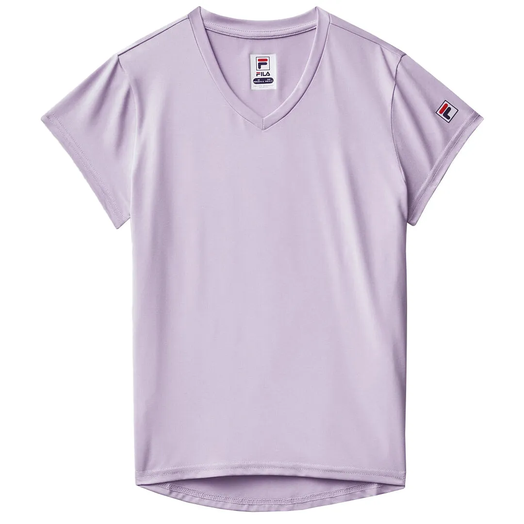 Urban Edge Fila Girl's Short Sleeve Performance Top - Petal Heather TearResistant Material