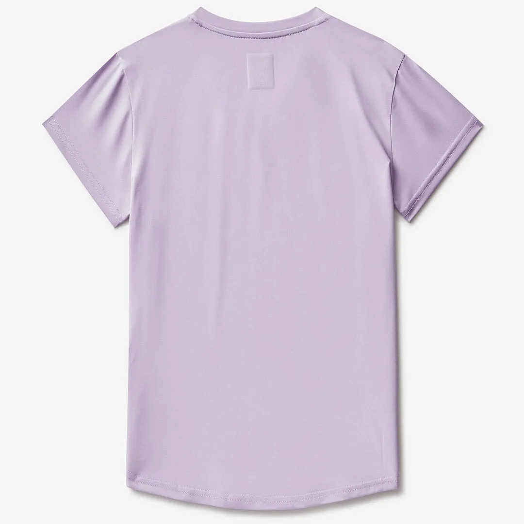 Fila Girl's Short Sleeve Performance Top - Petal Heather Pockets Design button-down