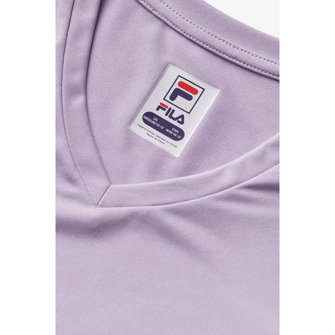 Sporty Fila Girl's Short Sleeve Performance Top - Petal Heather