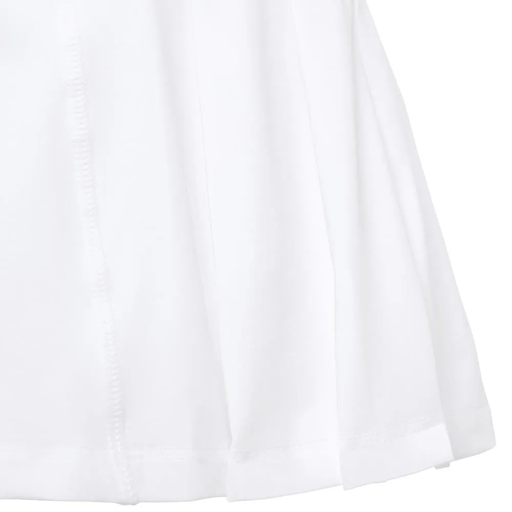 Printed Details Opaque Fabric Fila Girls Tennis Dress - White