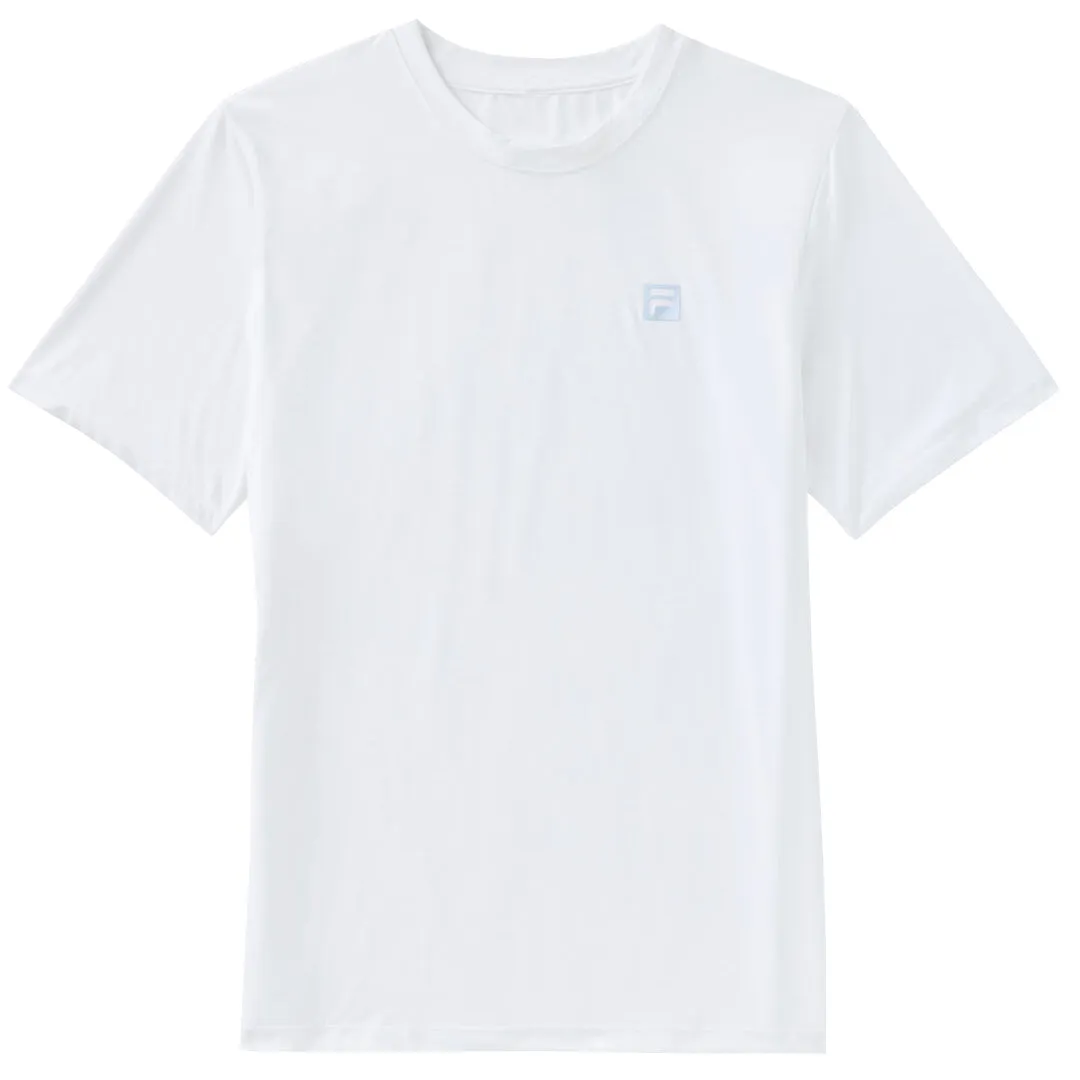AllDayComfort EcoFriendlyDye Fila Men's Challenger Mesh Tee - White Max Comfort