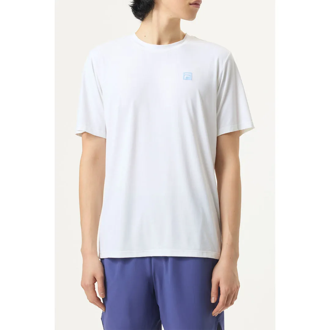 Raw Linen CompactPackability Fila Men's Challenger Mesh Tee - White Max Comfort