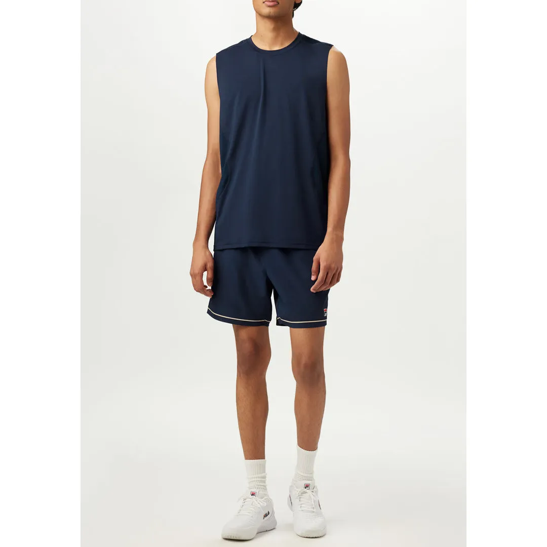 Tapered leg Fila Men's Essentials Short Sleeve Tank - Navy Easy Care