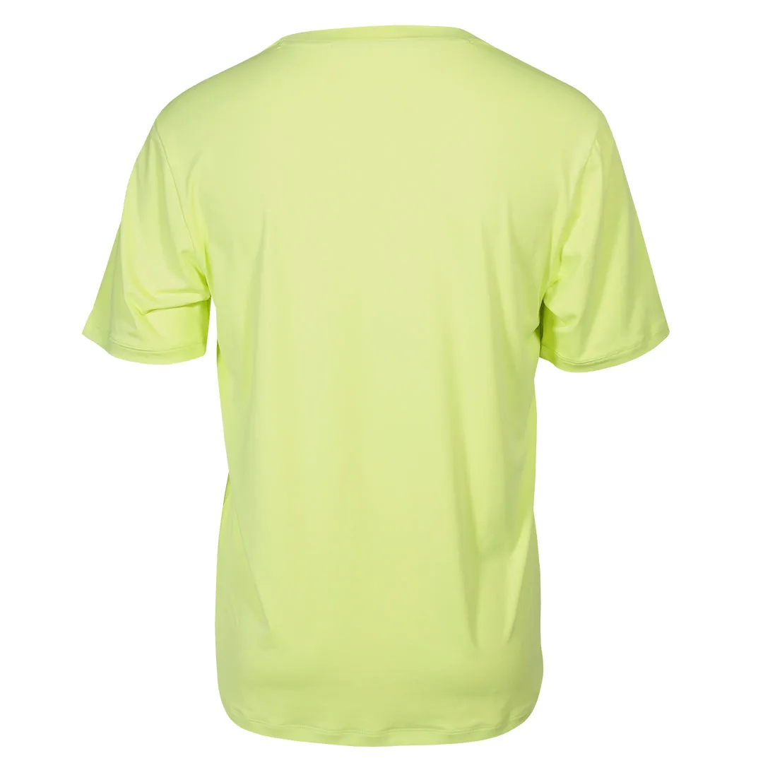 Fila Men's Volley Core Tee - Lime Breathable mesh Lightweight Material Low Waist