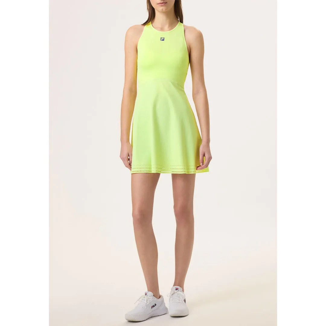 Fila Women's Ace Seamless Dress - Shadow Lime/Skipper Blue CompressionKnit Technology AntiBacterialTextile