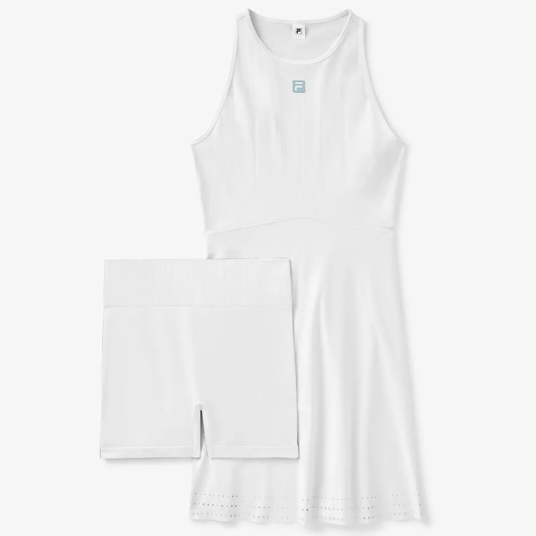 Fila Women's Ace Seamless Dress - White Edgy style ShrinkResistant Antibacterial lining