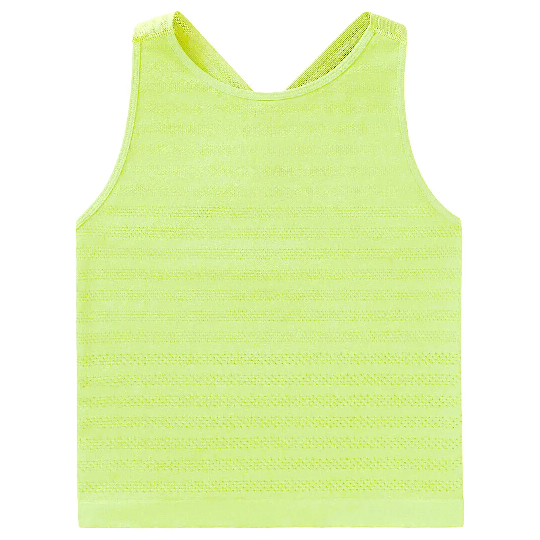 Sheer Fit Shape Hug Fila Women's Ace Seamless Tank - Shadow Lime Motion Line