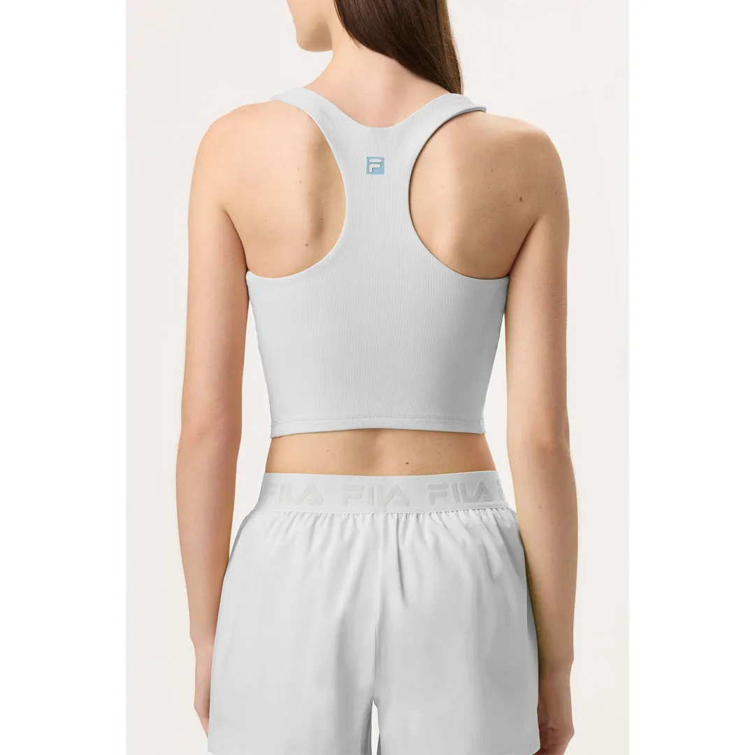 Airtight Zipper Fila Women's Challenger Longline Tank - White Sharp Motion