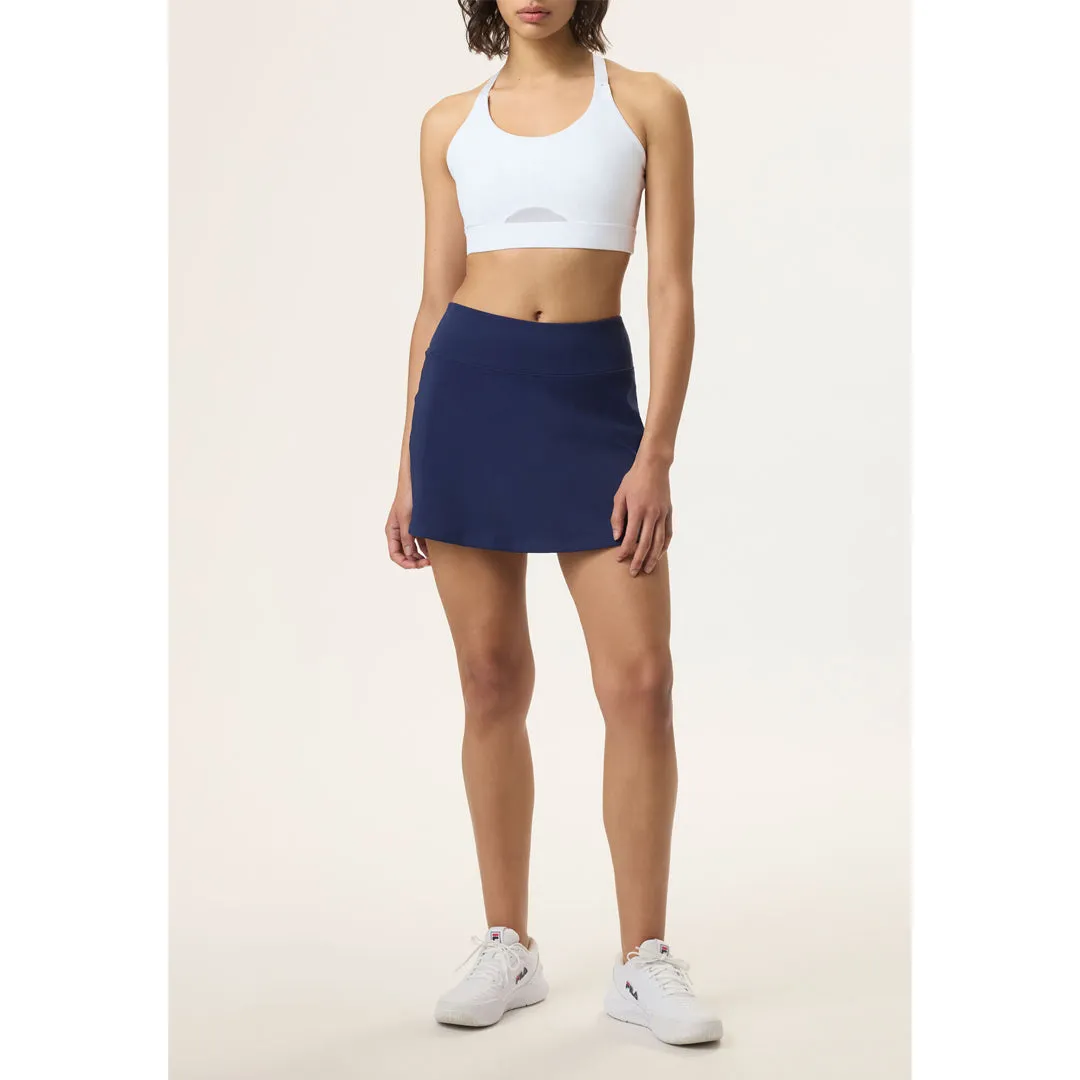 Fila Women's Medium Support Adjustable Strap Bra - White EcoFriendly Textile QuickRelease Fasteners AntibacterialFinish