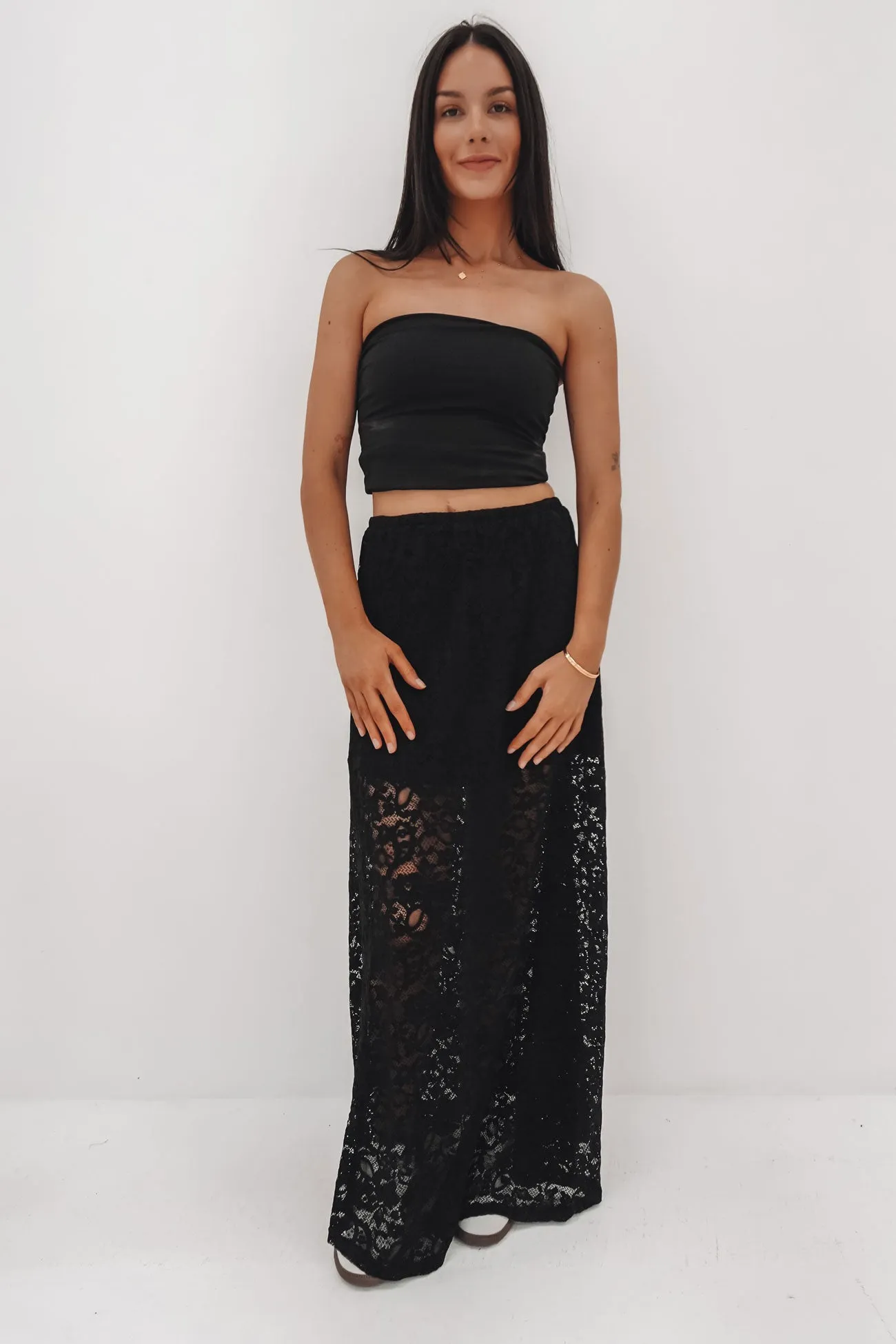 Finch Maxi Skirt Black Ultra Comfort Playful Vibe